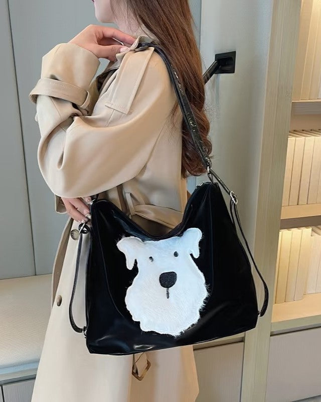 Soft Plush Puppy Shoulder Bag
