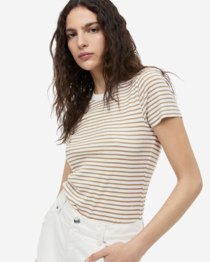 Ribbed modal T-shirt